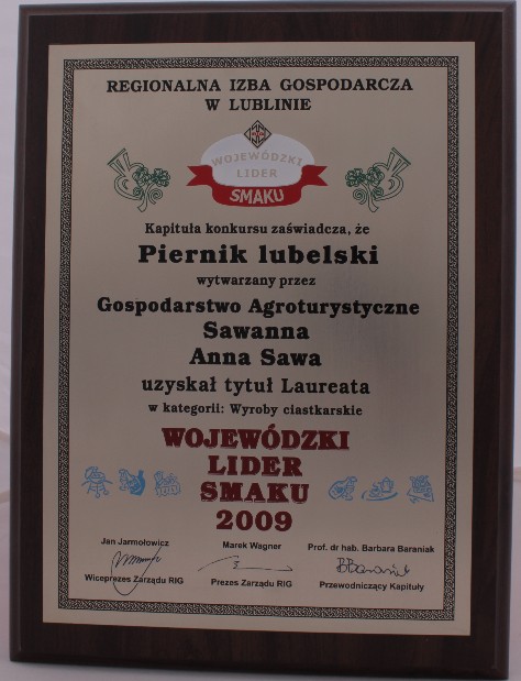 Wojewódzki lider smaku 2009 Sawanna Wojewódzki lider smaku 2009 Sawanna